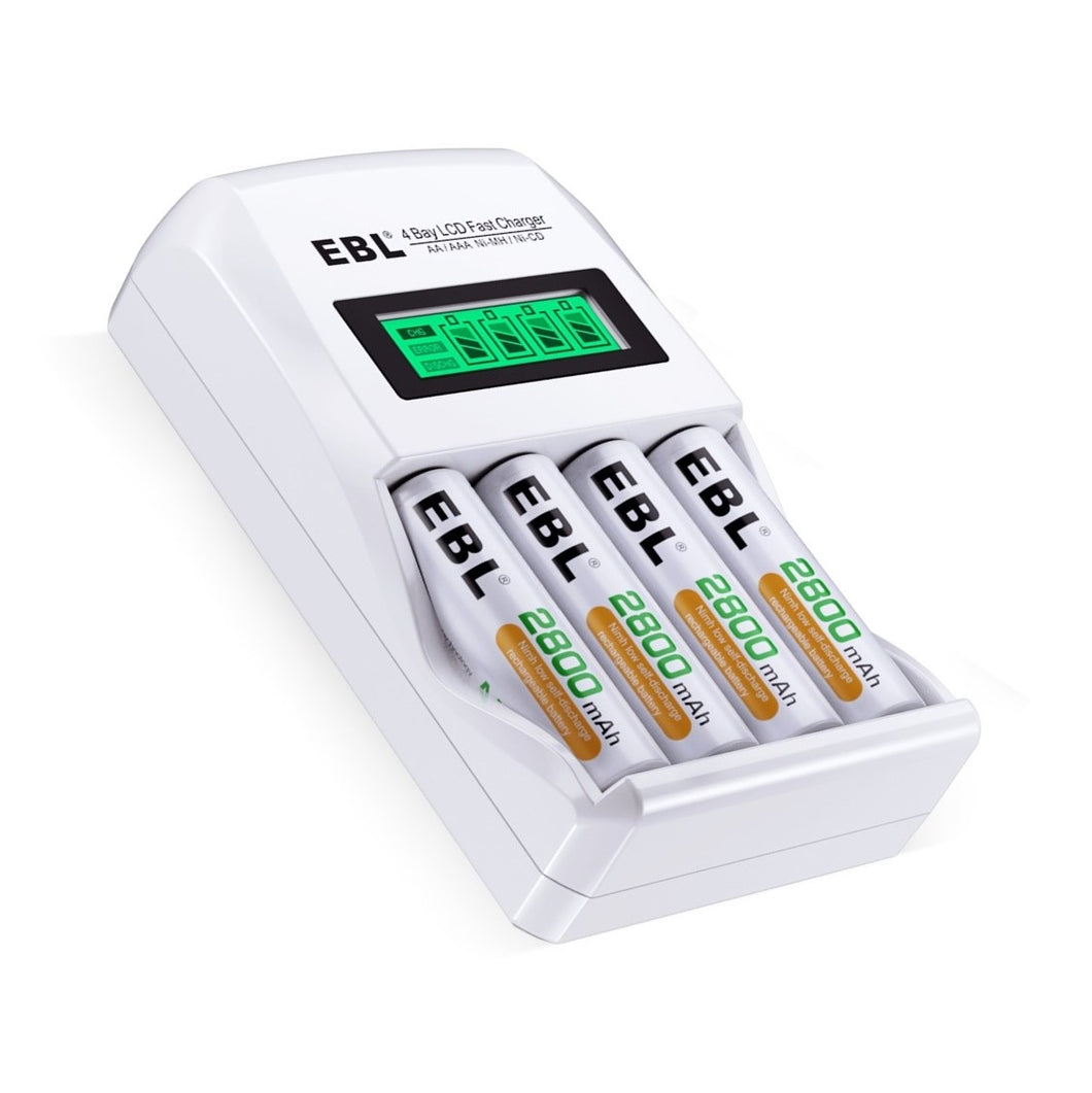 EBL Charger and Rechargeable Batteries (x4 AA)